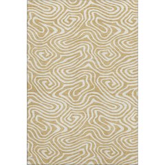 Premium Machine Washable Mayfield AMF1020 Gold 3' x 5' Rug