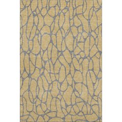 Premium Machine Washable Mayfield AMF1023 Gold 3' x 5' Rug