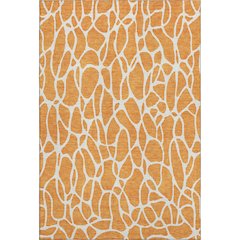 Premium Machine Washable Mayfield AMF1024 Orange 3' x 5' Rug