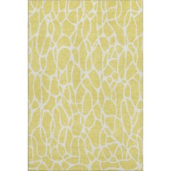 Premium Machine Washable Mayfield AMF1024 Yellow 3' x 5' Rug