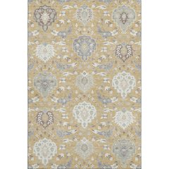 Premium Machine Washable Mayfield AMF1026 Gold 3' x 5' Rug