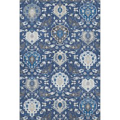 Premium Machine Washable Mayfield AMF1026 Navy 3' x 5' Rug