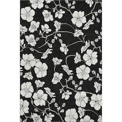 Premium Machine Washable Mayfield AMF1032 Black 3' x 5' Rug