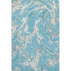 Premium Machine Washable Mayfield AMF1035 Teal 3' x 5' Rug