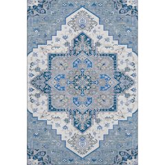 Premium Machine Washable Mayfield AMF1036 Blue 3' x 5' Rug