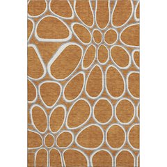 Premium Machine Washable Mayfield AMF1041 Paprika 3' x 5' Rug