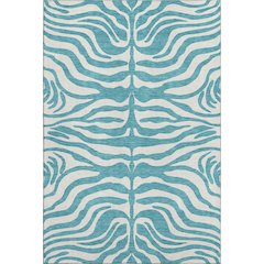 Premium Machine Washable Mayfield AMF1042 Teal 3' x 5' Rug