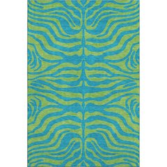 Premium Machine Washable Mayfield AMF1043 Teal 3' x 5' Rug
