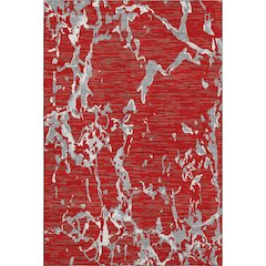 Premium Machine Washable Mayfield AMF1046 Red 3' x 5' Rug