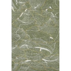 Premium Machine Washable Mayfield AMF1048 Olive 3' x 5' Rug