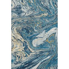 Premium Machine Washable Mayfield AMF1061 Navy 3' x 5' Rug