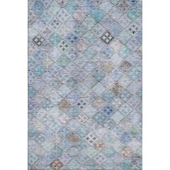Premium Machine Washable Mayfield AMF1081 Blue 3' x 5' Rug