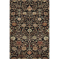 Premium Machine Washable Mayfield AMF1085 Black 3' x 5' Rug