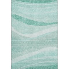 Premium Machine Washable Mayfield AMF1099 Aqua 3' x 5' Rug