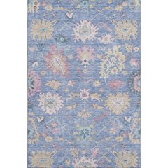 Premium Machine Washable Mayfield AMF1154 Blue 3' x 5' Rug