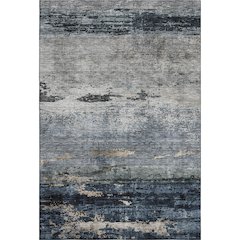 Premium Machine Washable Mayfield AMF1195 Navy 3' x 5' Rug