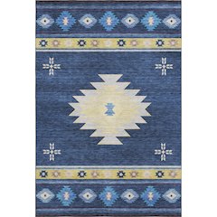 Premium Machine Washable Mayfield  Blue 3' x 5' Rug