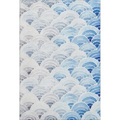 Premium Machine Washable Mayfield  Blue 3' x 5' Rug