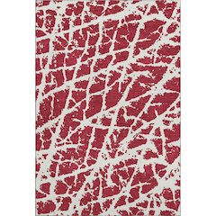 Premium Machine Washable Mayfield  Red 3' x 5' Rug