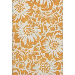 Premium Machine Washable Mayfield  Orange 3' x 5' Rug
