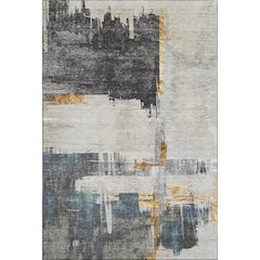 Premium Machine Washable Mayfield  Charcoal 3' x 5' Rug