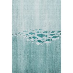 Premium Machine Washable Mayfield  Teal 3' x 5' Rug