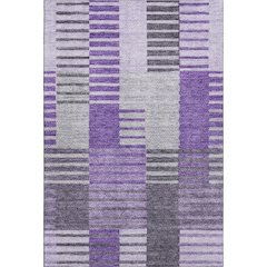 Premium Machine Washable Mayfield AMF687 Purple 3' x 5' Rug