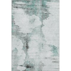 Premium Machine Washable Mayfield AMF710 Teal 3' x 5' Rug