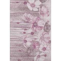 Premium Machine Washable Mayfield AMF712 Plum 3' x 5' Rug