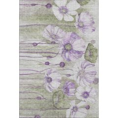 Premium Machine Washable Mayfield AMF712 Purple 3' x 5' Rug