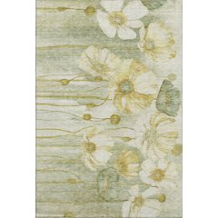 Premium Machine Washable Mayfield AMF712 Sage 3' x 5' Rug