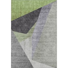 Premium Machine Washable Mayfield AMF716 Sage 3' x 5' Rug