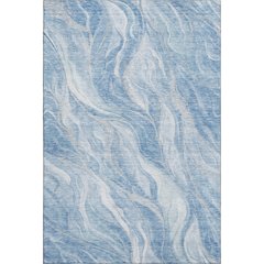 Premium Machine Washable Mayfield AMF720 Blue 3' x 5' Rug