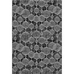 Premium Machine Washable Mayfield AMF732 Black 3' x 5' Rug
