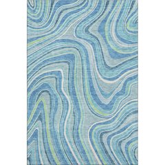 Premium Machine Washable Mayfield AMF756 Blue 3' x 5' Rug