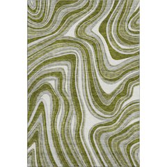 Premium Machine Washable Mayfield AMF756 Olive 3' x 5' Rug