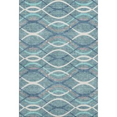 Premium Machine Washable Mayfield AMF757 Teal 3' x 5' Rug