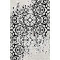 Premium Machine Washable Mayfield AMF758 Black 3' x 5' Rug