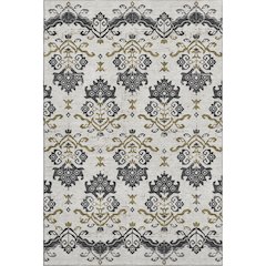 Premium Machine Washable Mayfield AMF759 Black 3' x 5' Rug