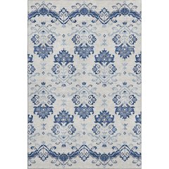 Premium Machine Washable Mayfield AMF759 Navy 3' x 5' Rug