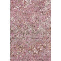 Premium Machine Washable Mayfield AMF768 Pink 3' x 5' Rug