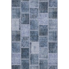 Premium Machine Washable Mayfield AMF772 Blue 3' x 5' Rug
