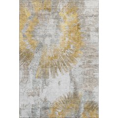 Premium Machine Washable Mayfield AMF773 Gold 3' x 5' Rug