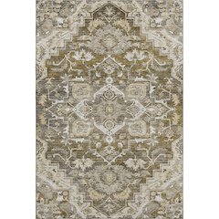 Premium Machine Washable Mayfield AMF774 Brown 3' x 5' Rug
