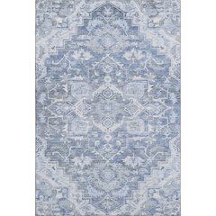 Premium Machine Washable Mayfield AMF774 Denim 3' x 5' Rug