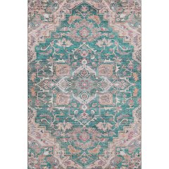 Premium Machine Washable Mayfield AMF774 Emerald 3' x 5' Rug