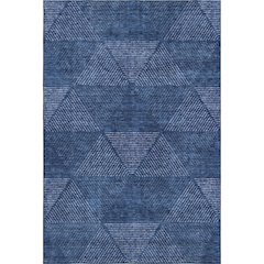 Premium Machine Washable Mayfield AMF777 Navy 3' x 5' Rug