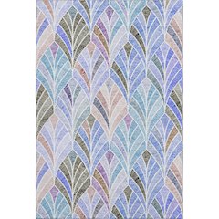 Premium Machine Washable Mayfield AMF851 Blue 3' x 5' Rug