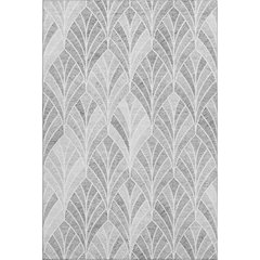 Premium Machine Washable Mayfield AMF851 Gray 3' x 5' Rug