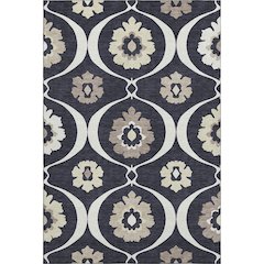 Premium Machine Washable Mayfield AMF858 Black 3' x 5' Rug